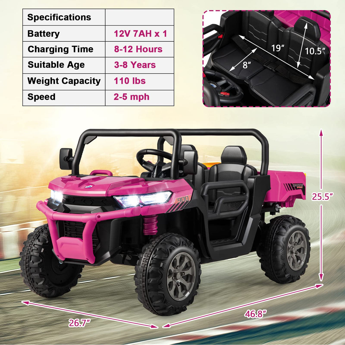 Costzon 24V ride-on rider scene