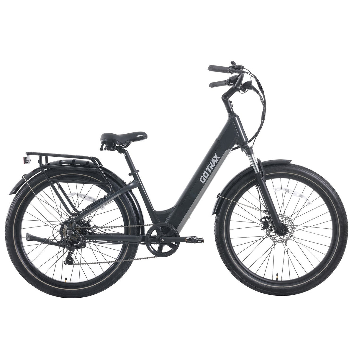 GOTRAX CTI2 step-thru electric bike FAQ image showing overall riding position