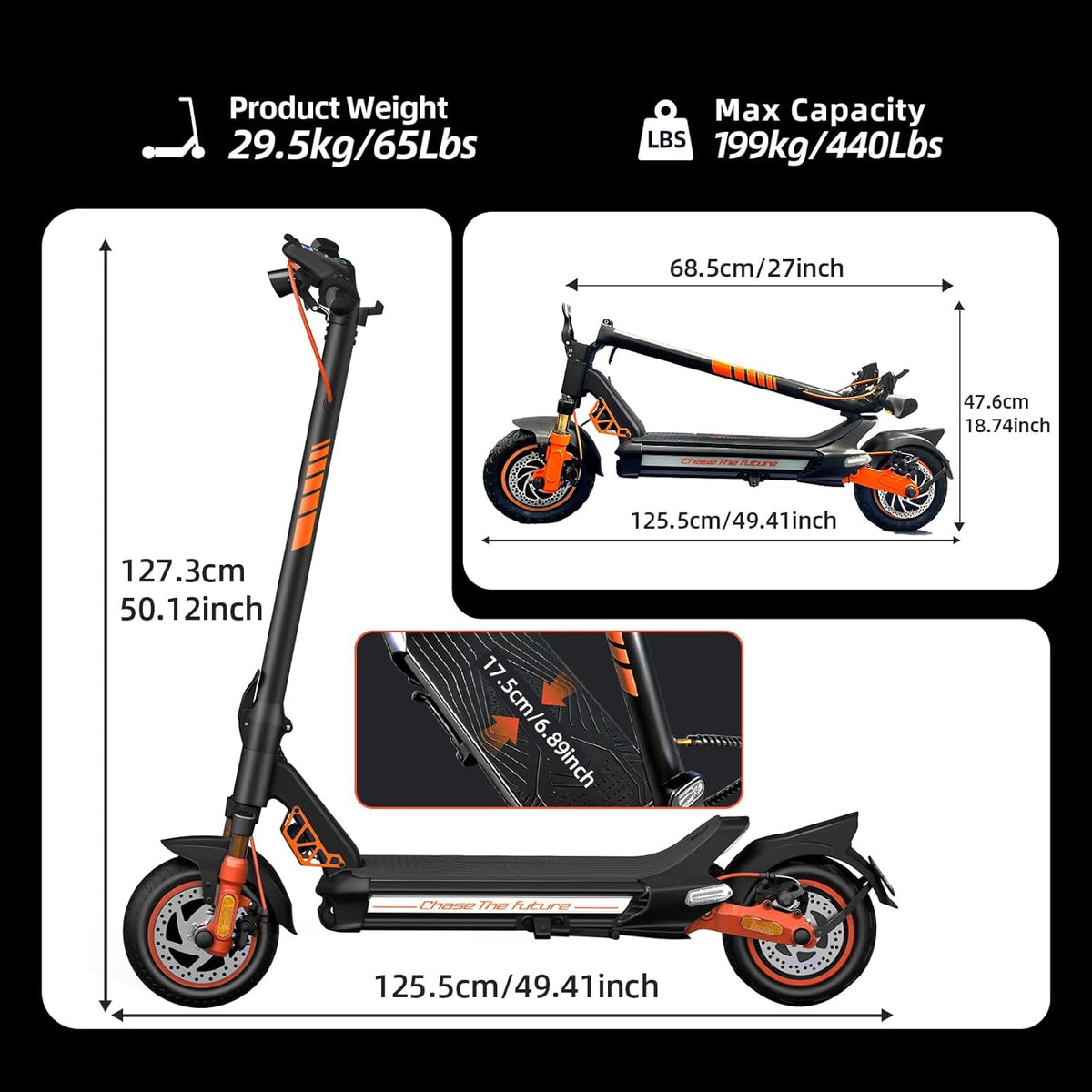 CUNFON RZ1000 Canada folding frame detail