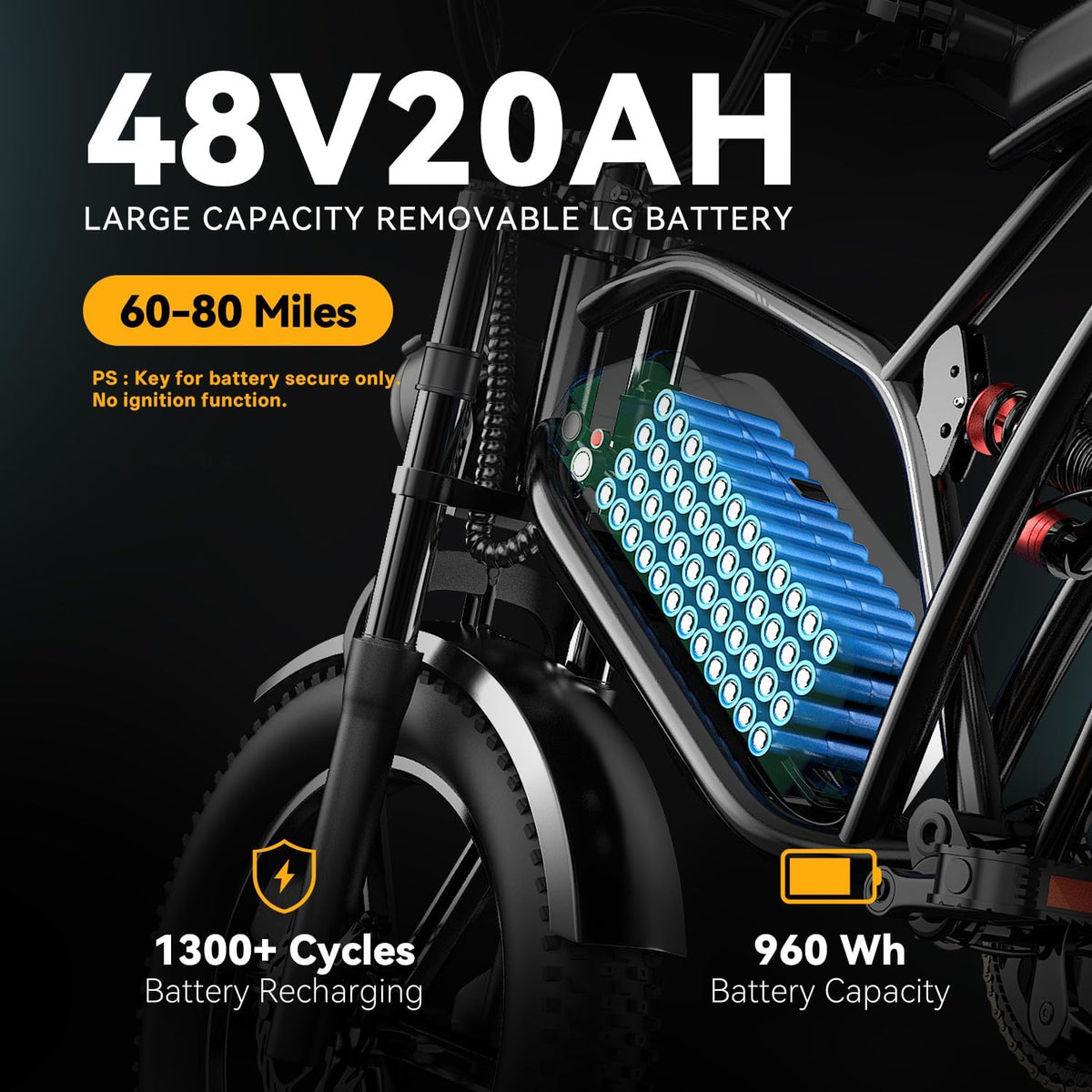Cybervelo EK11 battery close-up