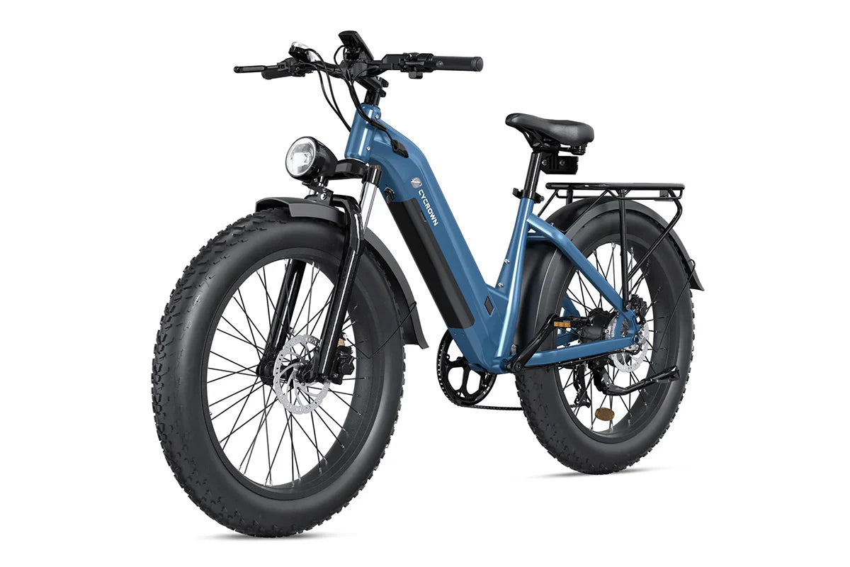 CYCROWN CycVerve 1000W fat tire e-bike studio view