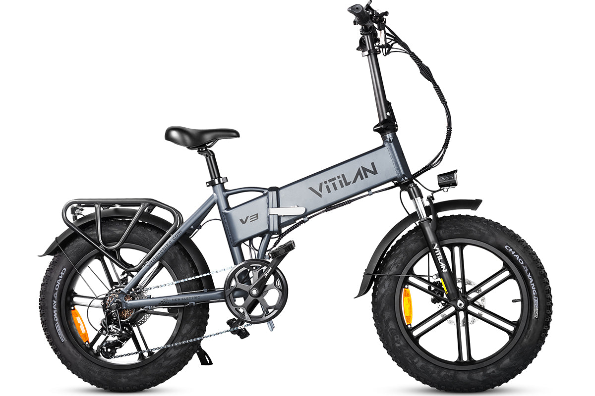 VITILAN V3 2.0 grey folding fat tire electric bike