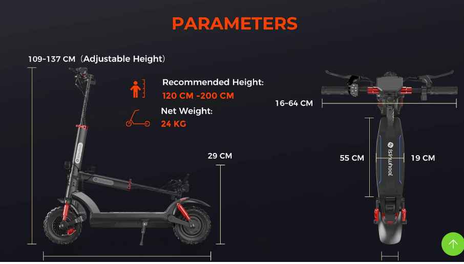 iSinwheel GT2 800W Off Road Electric Scooter - Street Rides