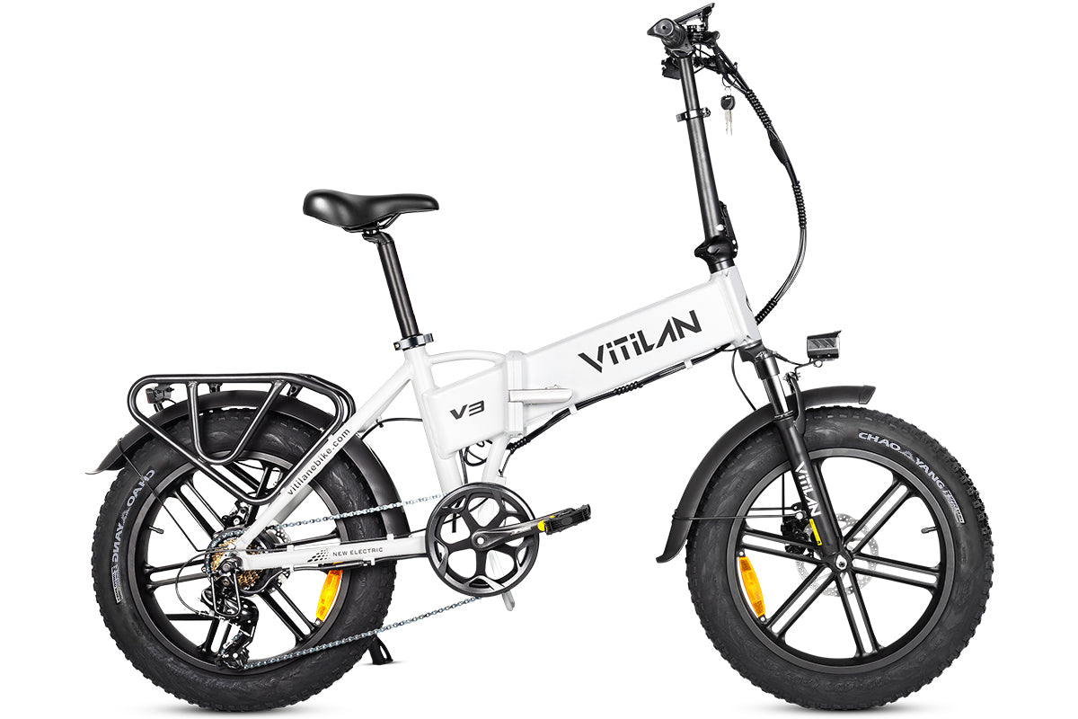 VITILAN V3 2.0 white folding fat tire electric bike