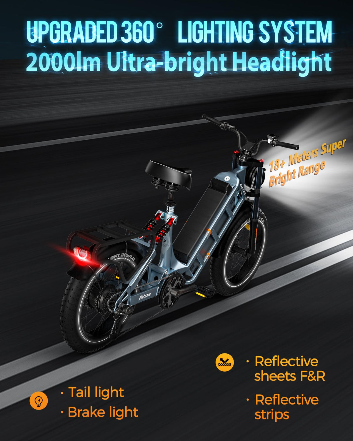 eAhora Juliet electric bike fat tire detail