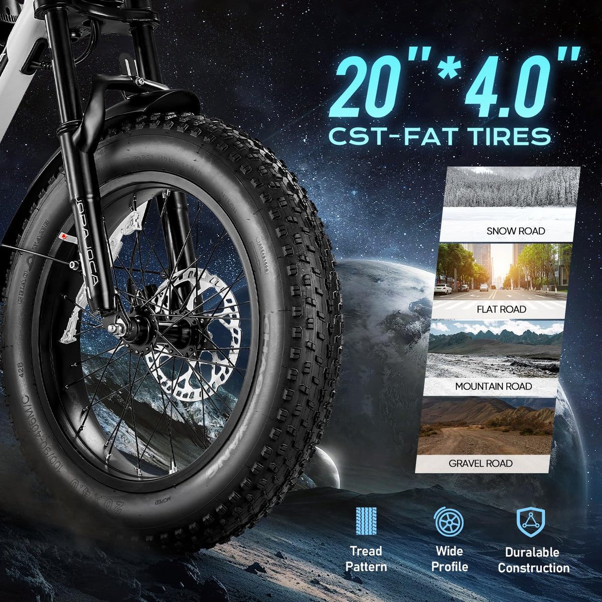 Close-up of Eahora Luna electric bike feature shot