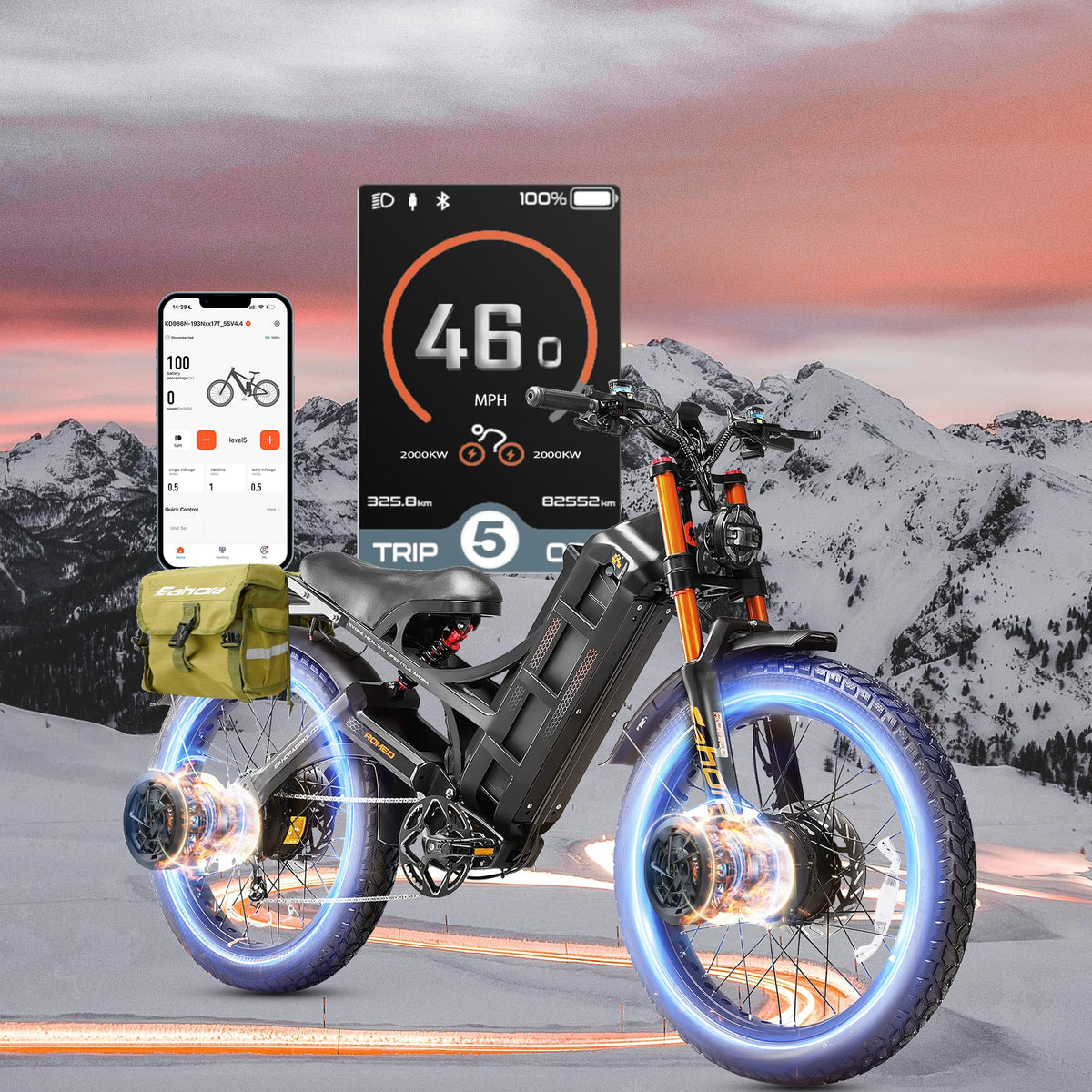 Eahora Romeo Pro 500W all-terrain e-bike accessory detail view
