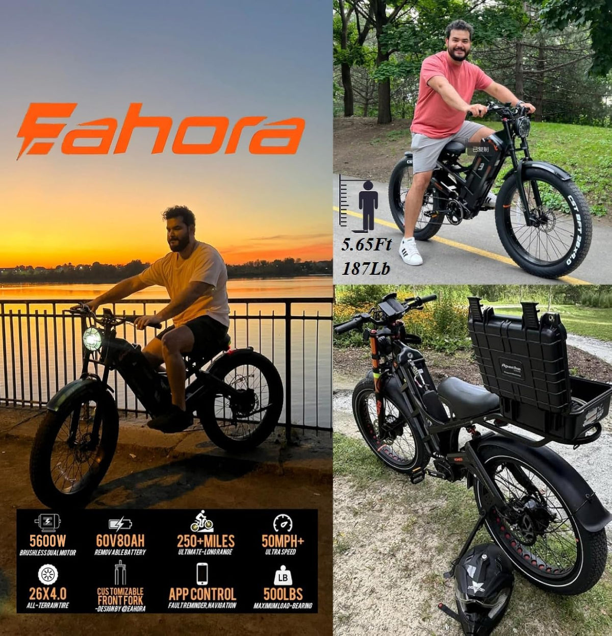 Eahora Romeo Pro 500W all-terrain e-bike battery view