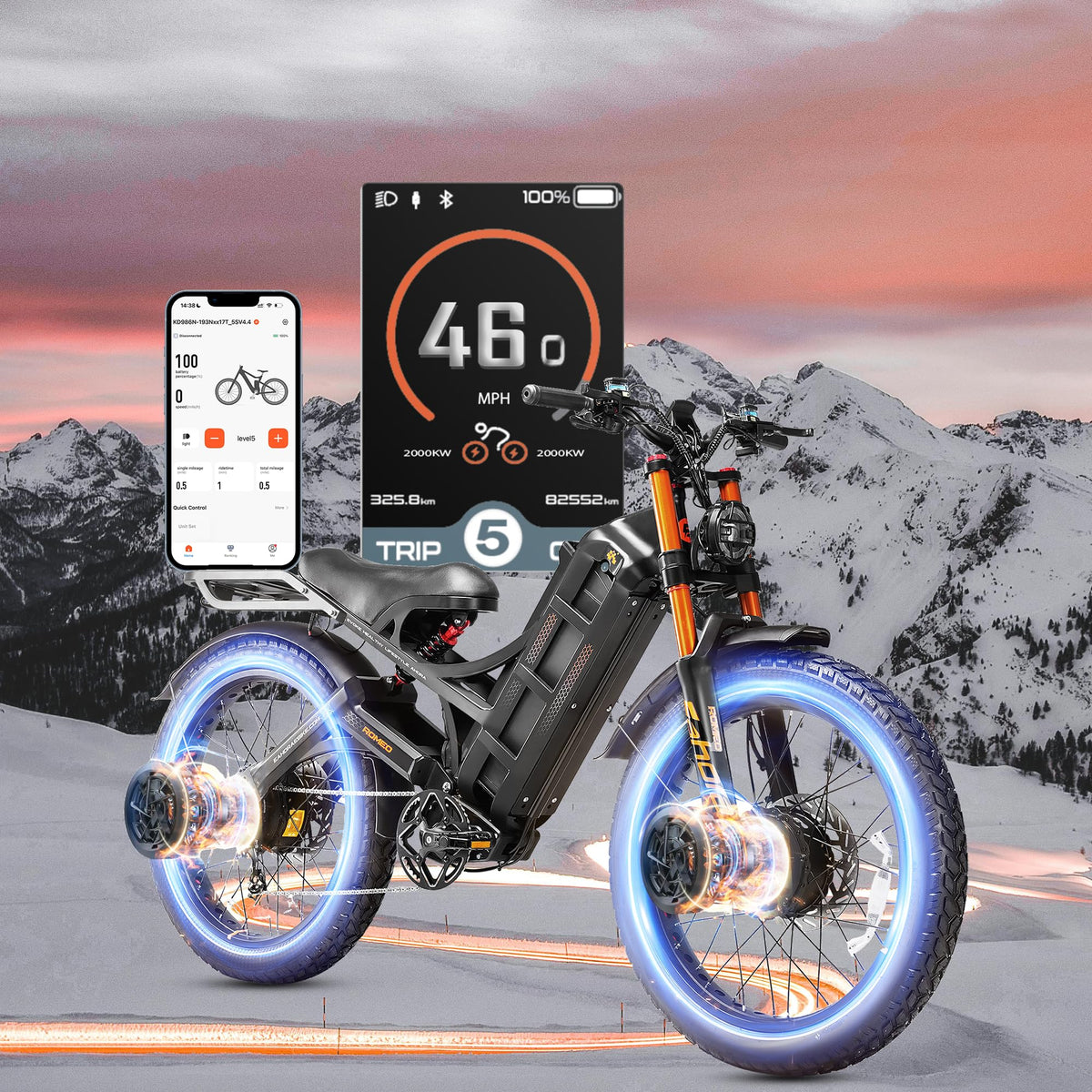Eahora Romeo Pro 500W all-terrain e-bike rear detail view