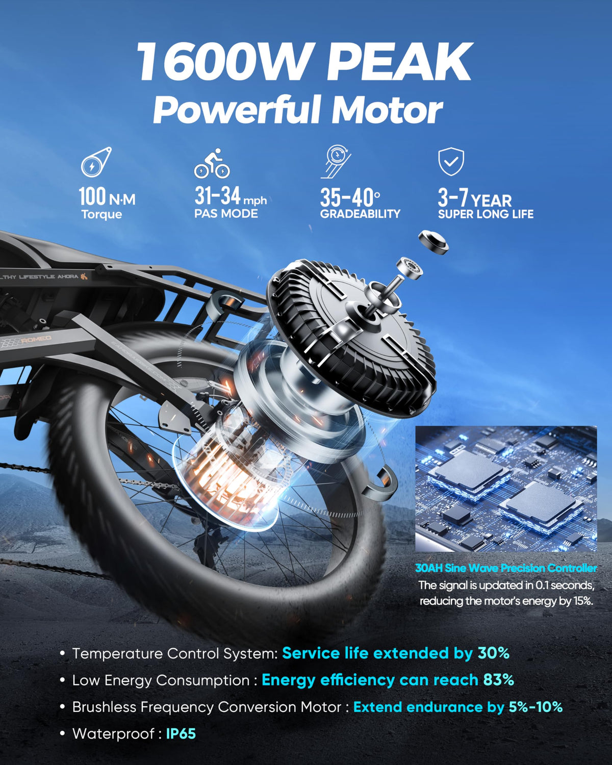 Eahora Romeo Pro electric mountain bike front angle