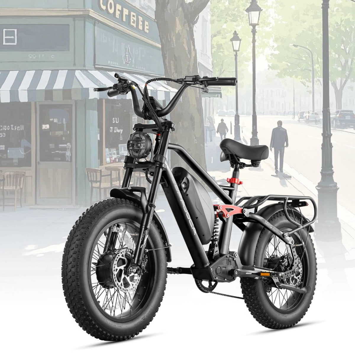 eAhora Terra display and handlebar detail