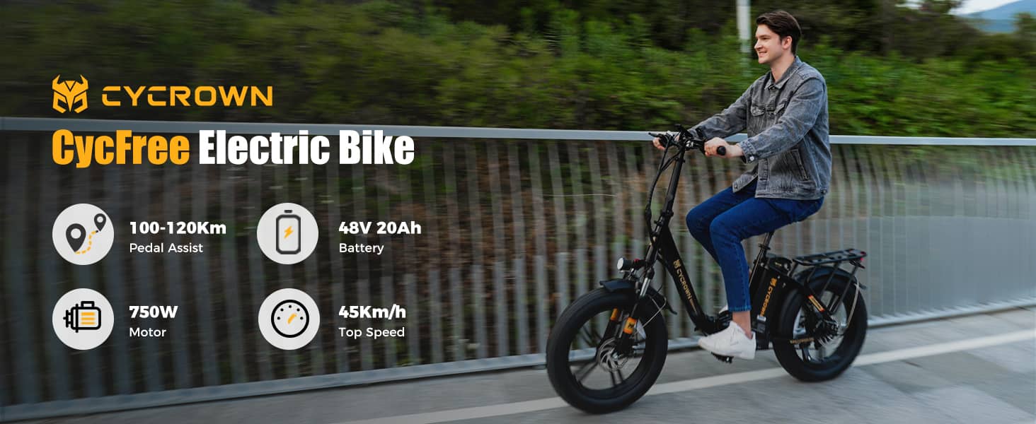 CycFree 120KM Long Range Electric Bike - Street Rides