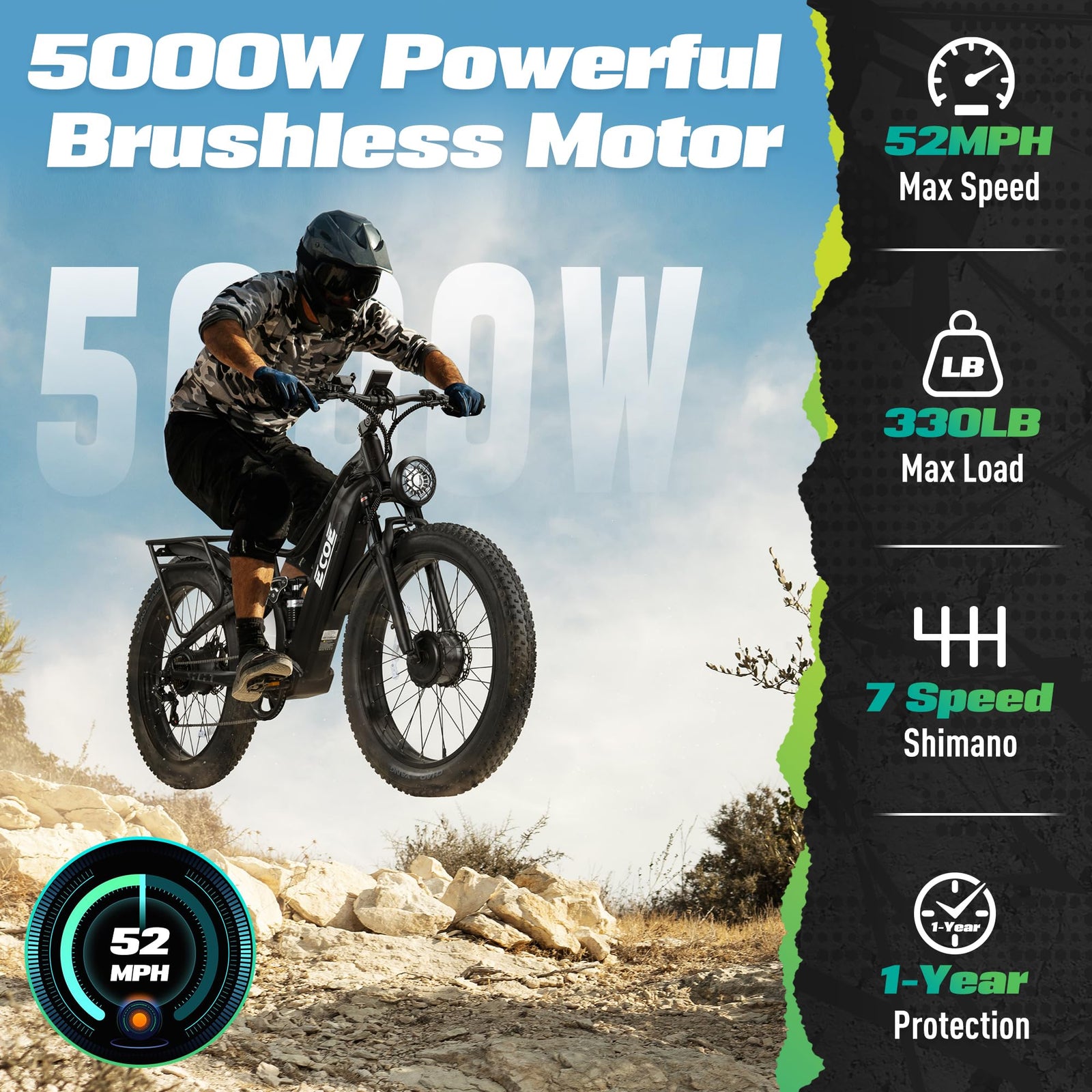 EcoE EC-6650 electric bike Canada front view