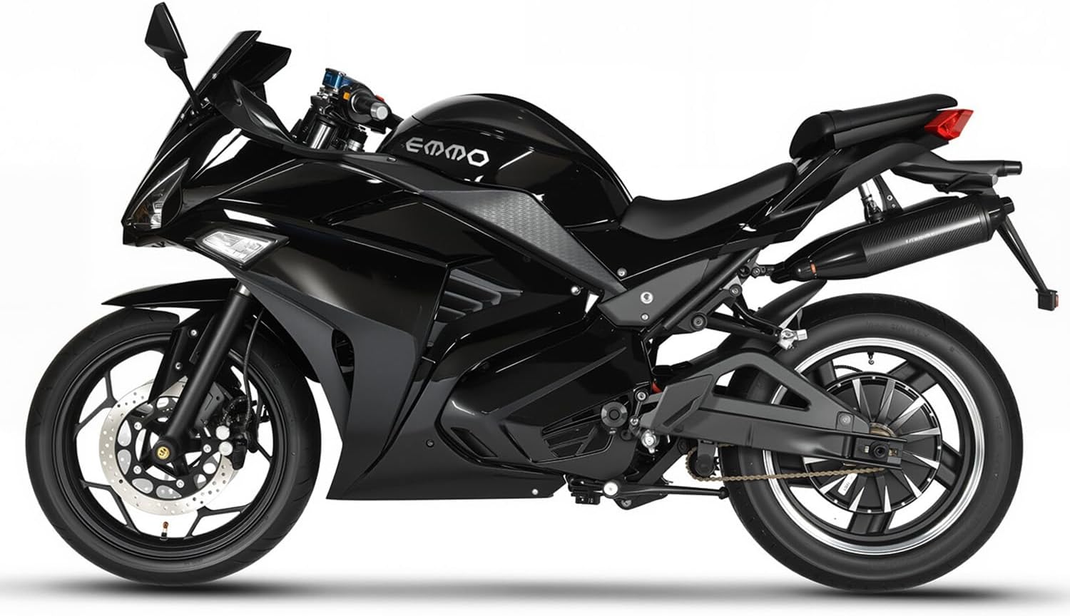 EMMO motorcycle style e-bike Canada front angle
