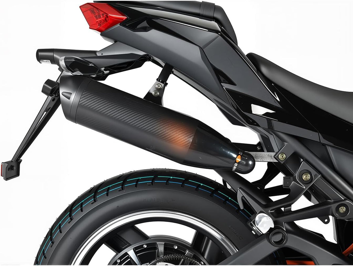 EMMO motorcycle style electric moped Canada rear angle