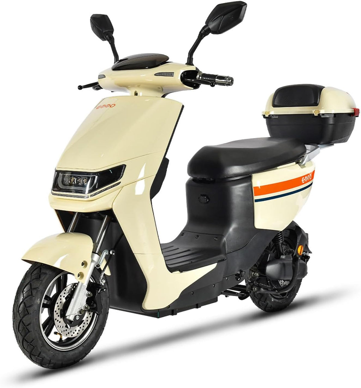 EMMO Zoomi beige electric moped scooter Canada side view