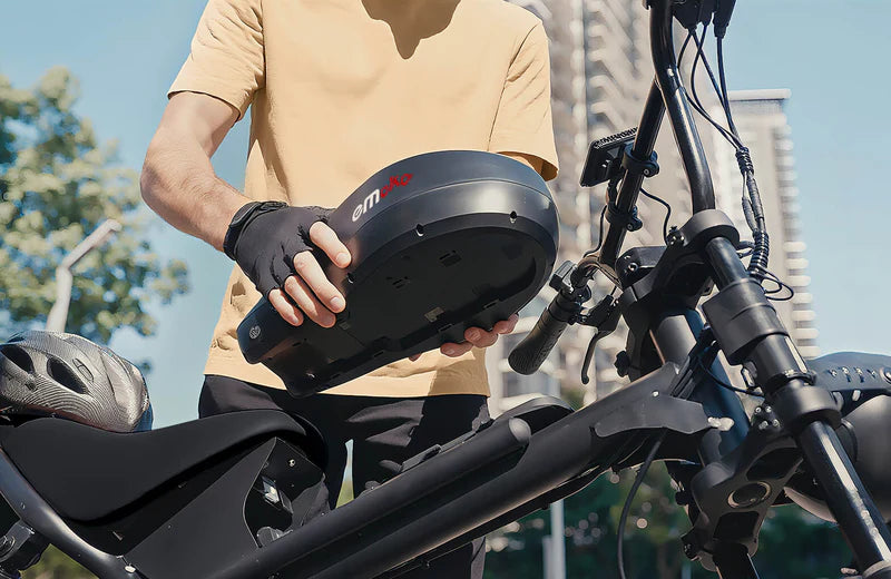 Emoko C93 fat tire moped-style e-bike dual motor view