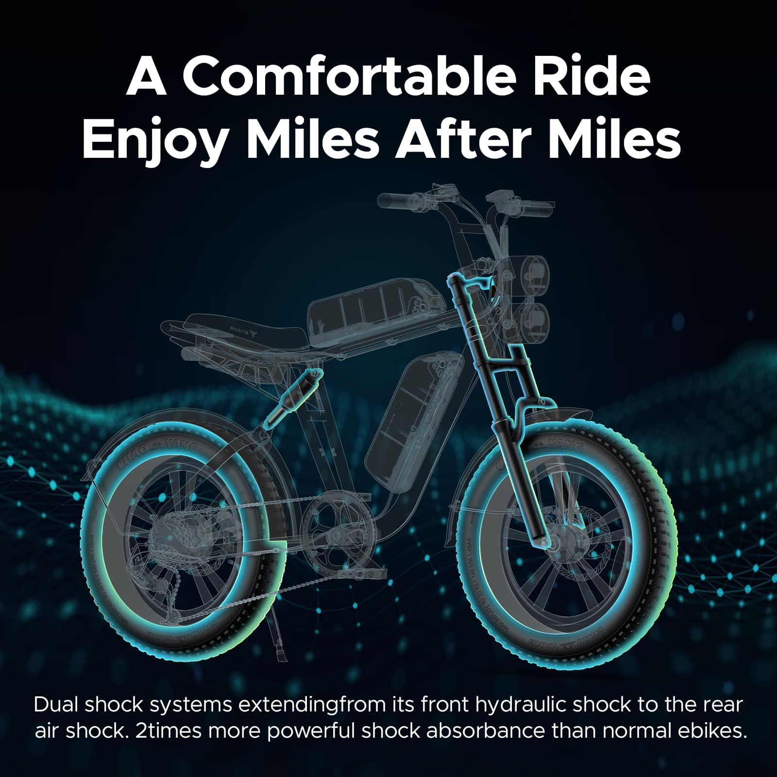 Rear rack on the ENGWE M20 offers space for bags or cargo