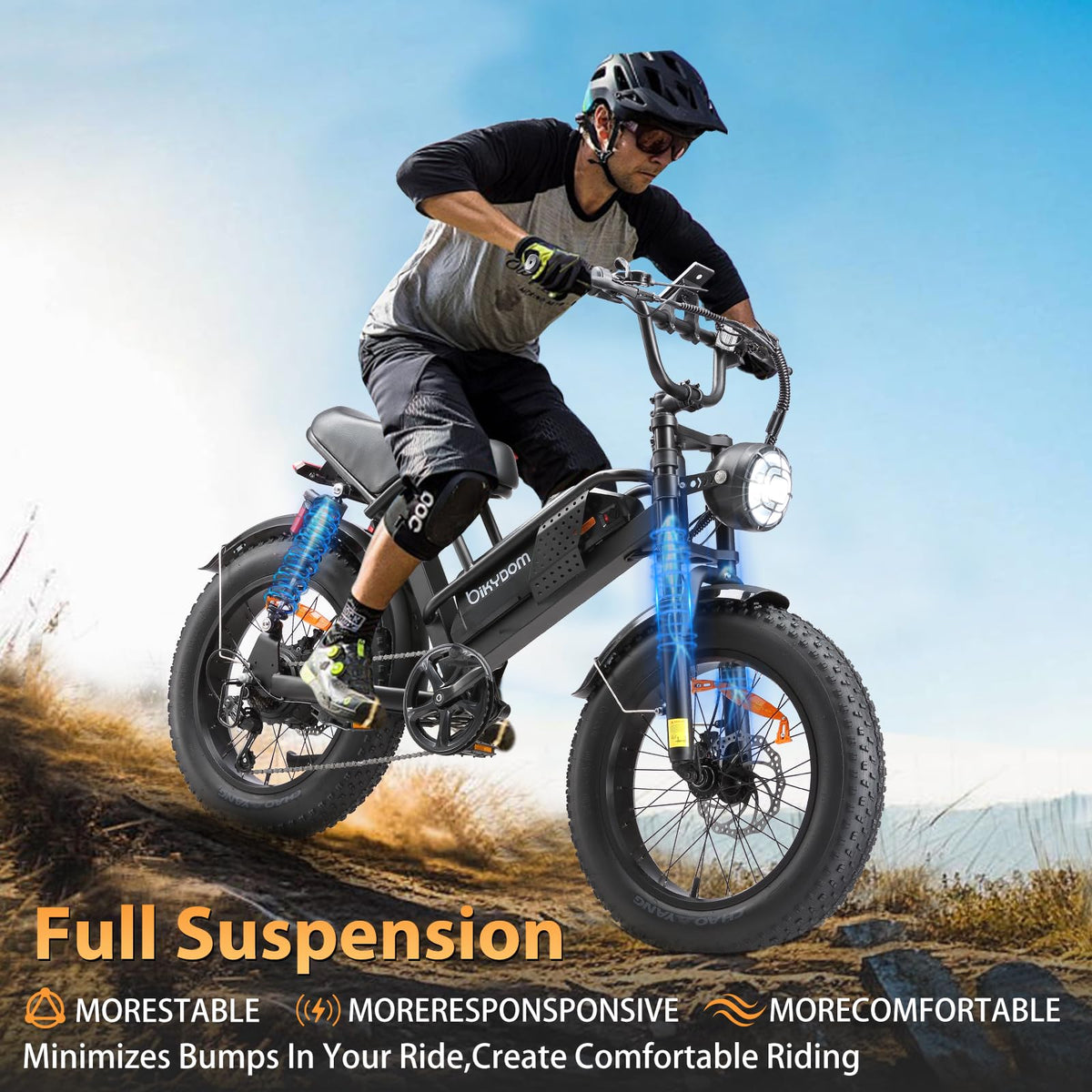 Erukeshu M7 electric bike Canada front angle