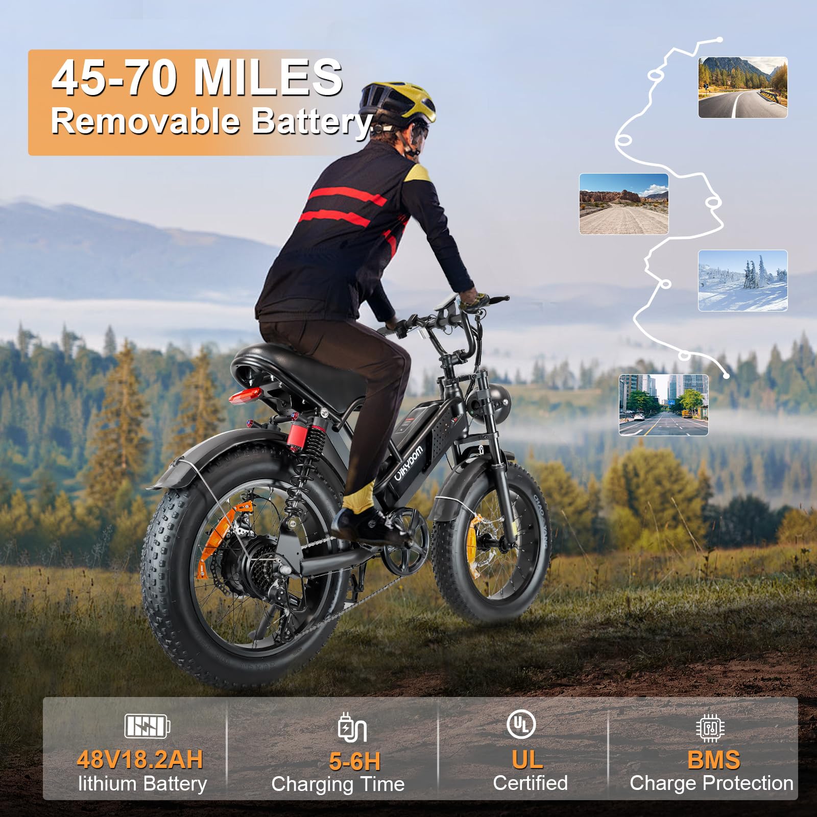 Erukeshu M7 electric bike Canada rear angle