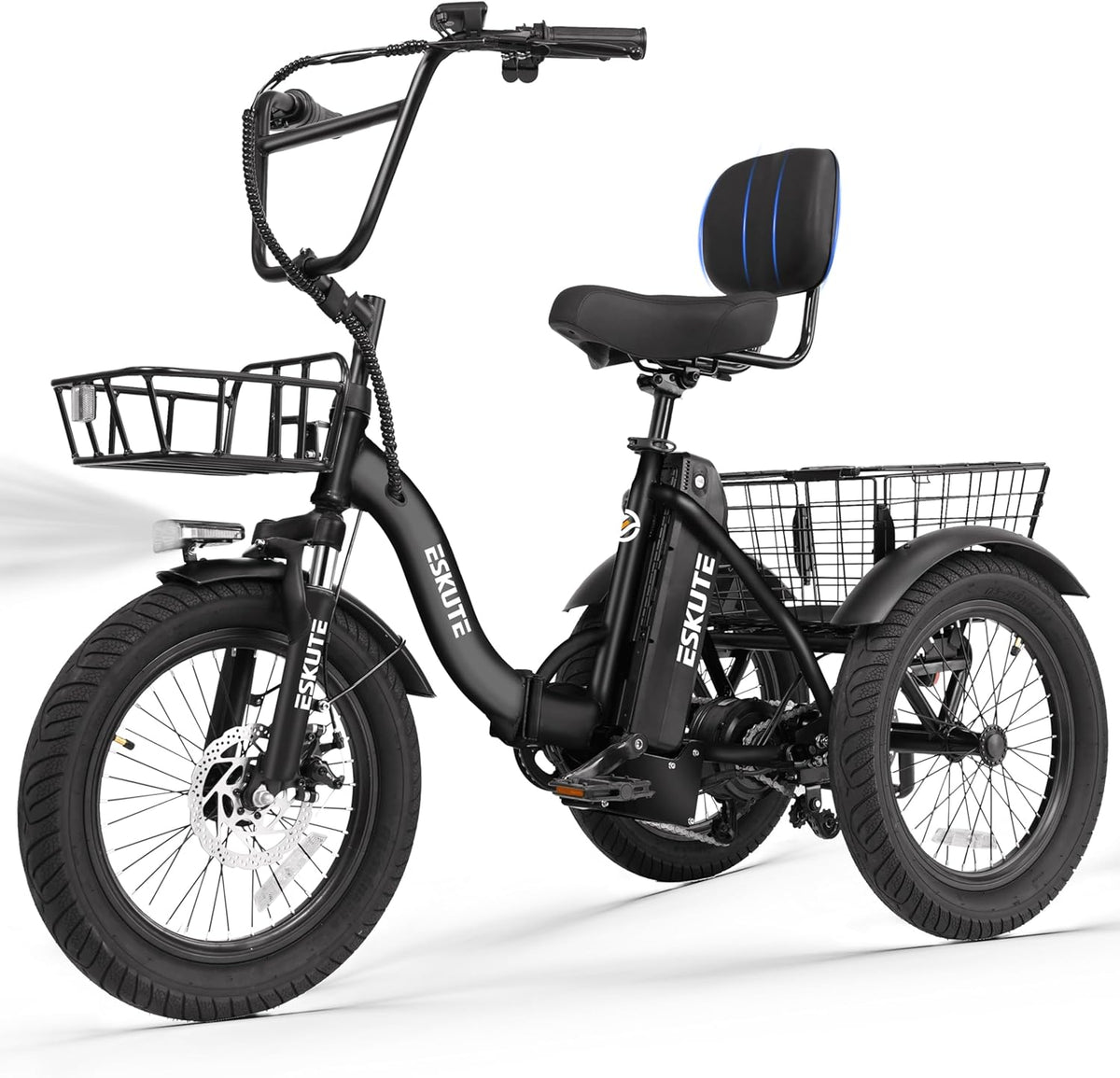 Eskute T300 folding electric trike front view