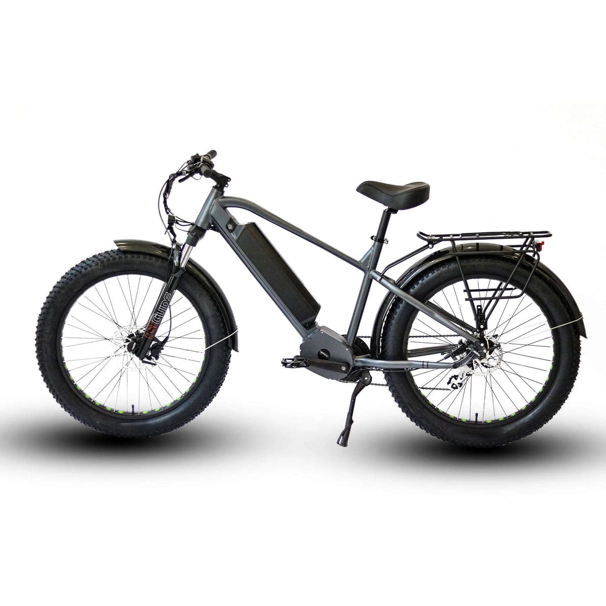 Eunorau FAT-HD blue tire bike with a cargo-friendly stance