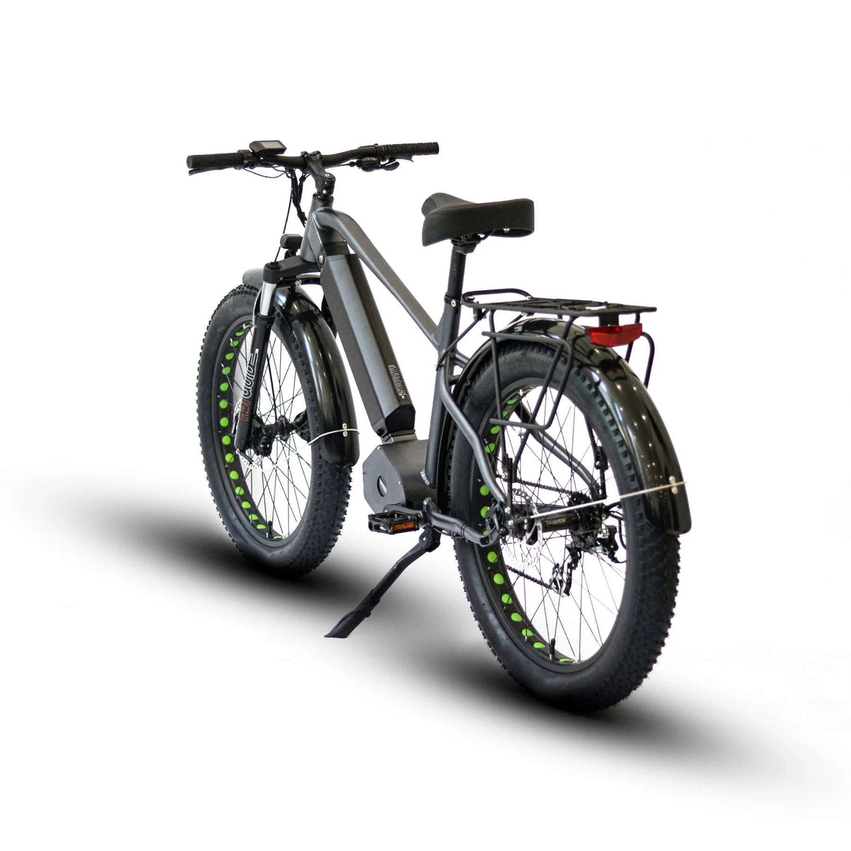 Eunorau FAT-HD blue tire bike in a final profile view