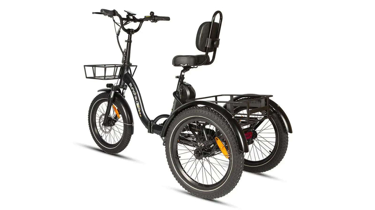 Close-up of the Eunorau One-Trike step-through frame