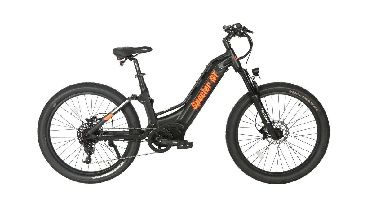 Eunorau Specter ST 2024 mid-drive bike in a black studio angle