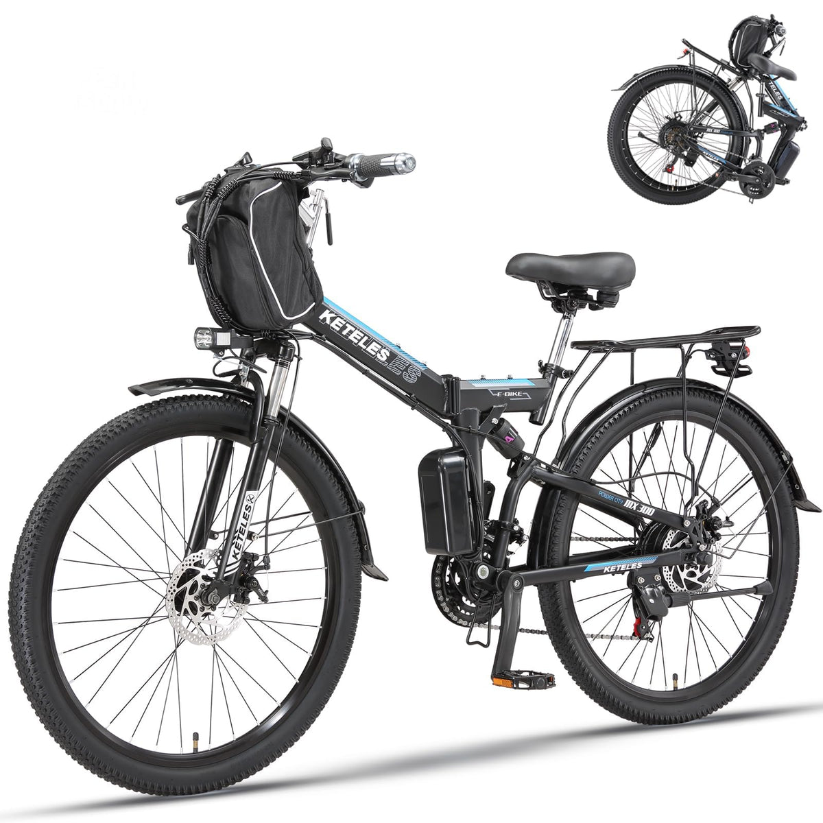 EVGUPRIDER folding e-bike front angle