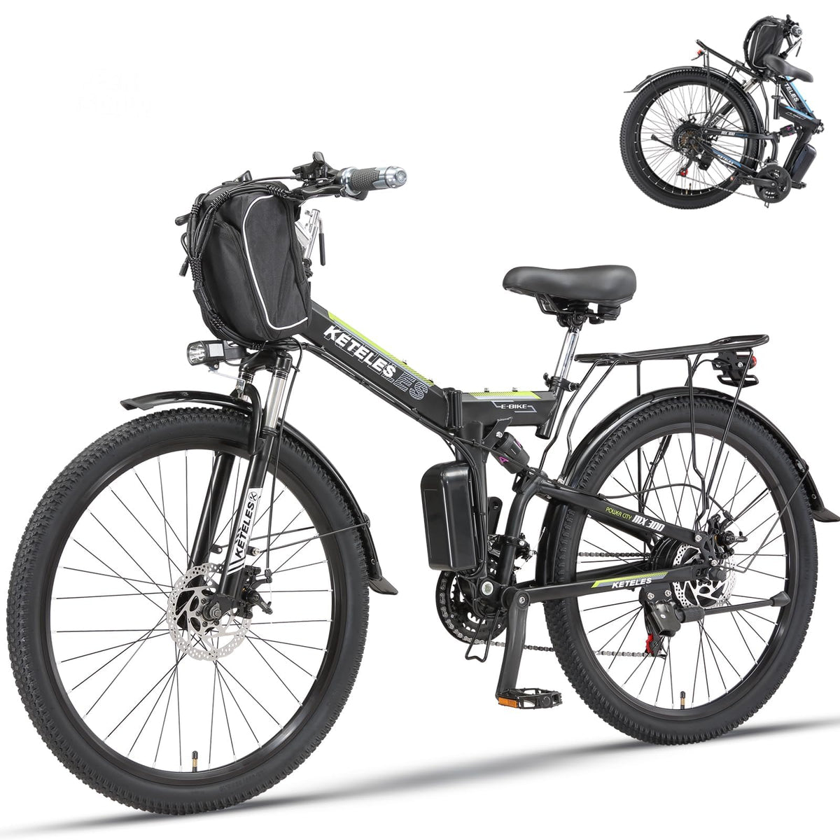 EVGUPRIDER folding e-bike side profile