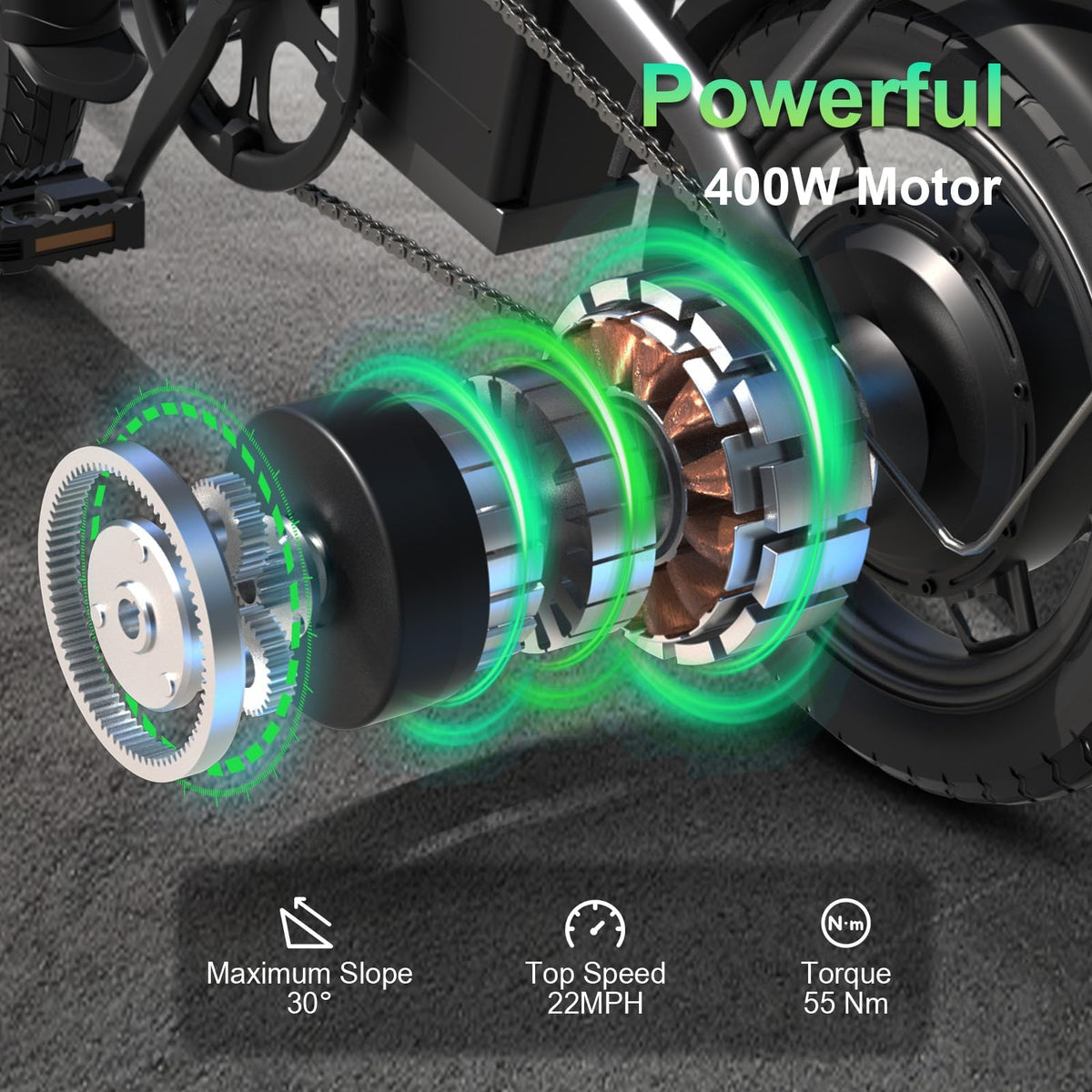 GLOBALKEEP 14-inch folding electric bike Canada cockpit view