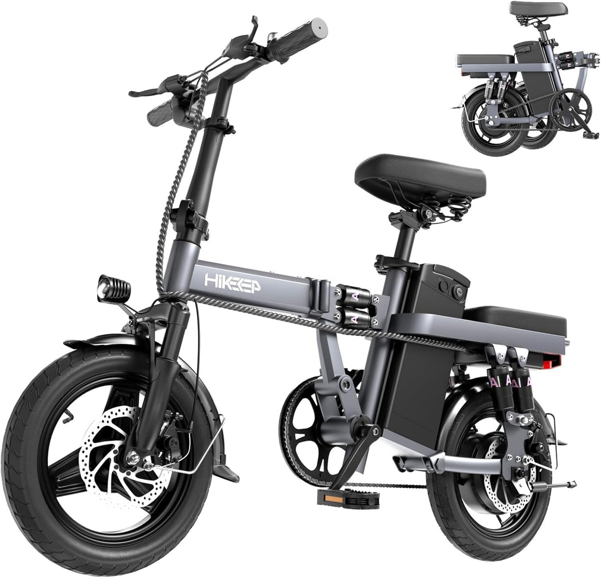 GLOBALKEEP 14-inch folding electric bike Canada front three-quarter view
