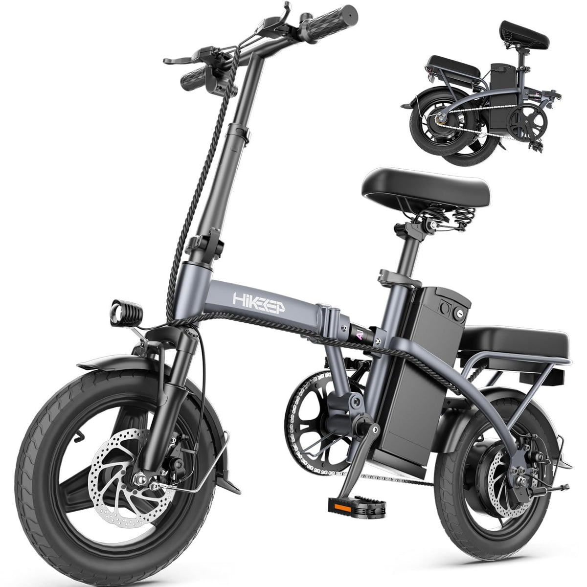 GLOBALKEEP 14-inch folding electric bike Canada rear angle second view