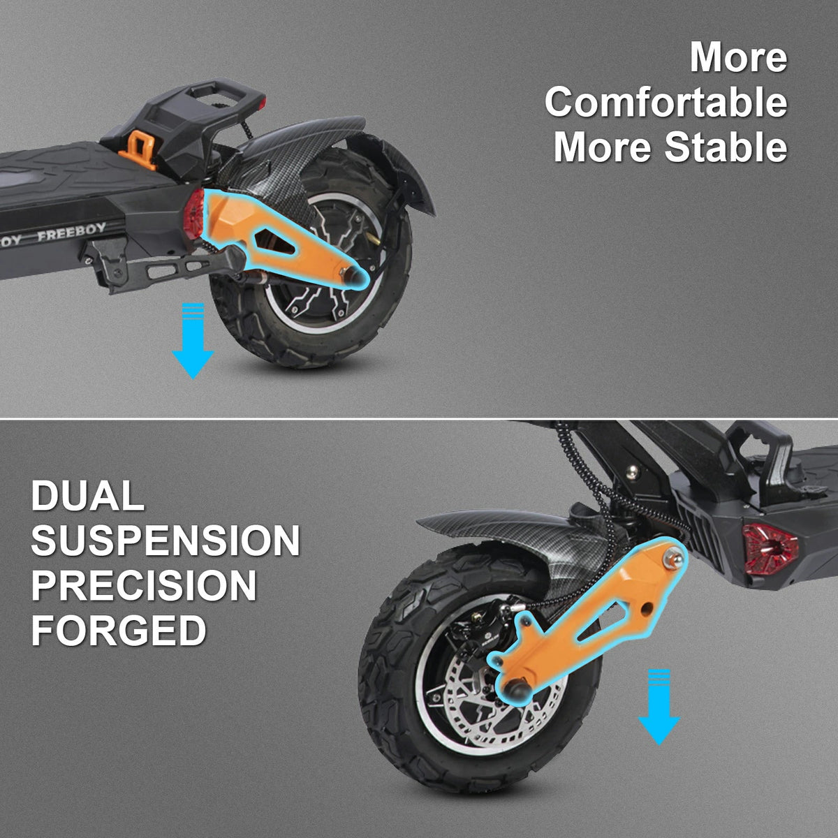 Freeboy H9 off-road electric scooter feature view