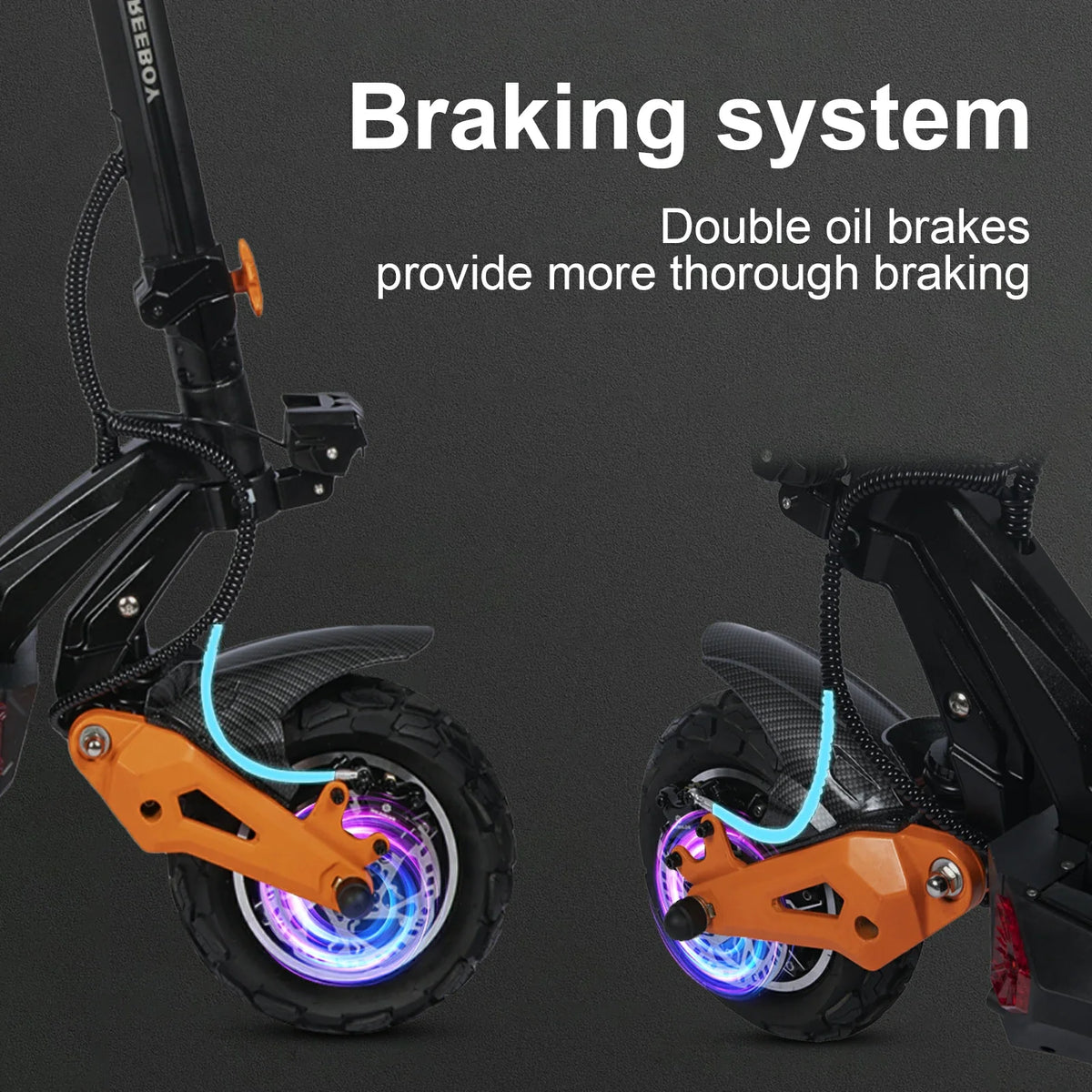 Freeboy H9 scooter frame and deck detail