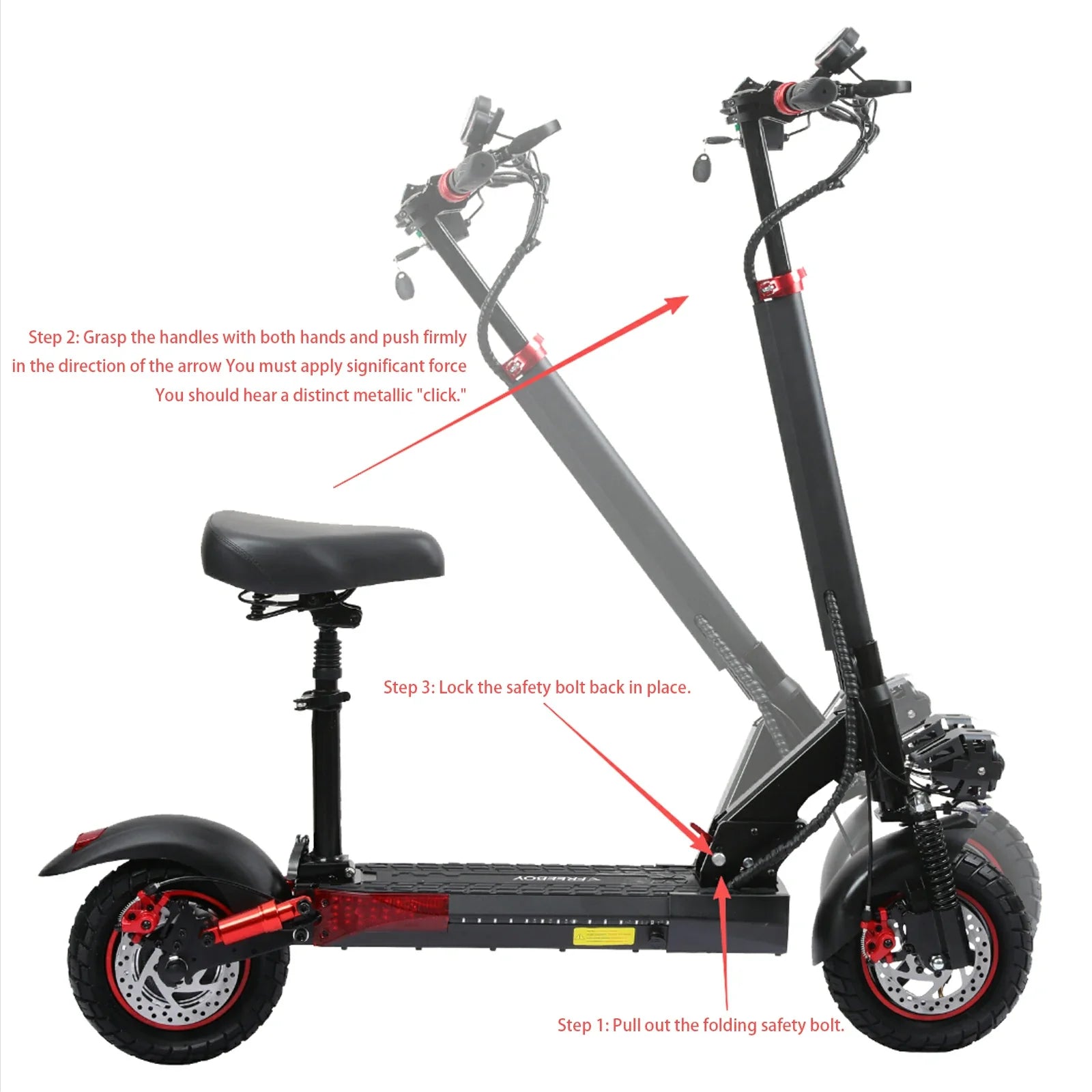 Freeboy J-01 folded scooter storage view