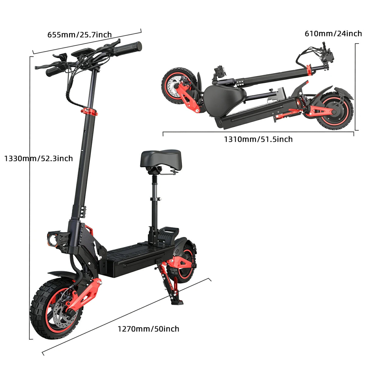 Seat height on the J15 Max — the saddle sits low enough for a comfortable planted foot position