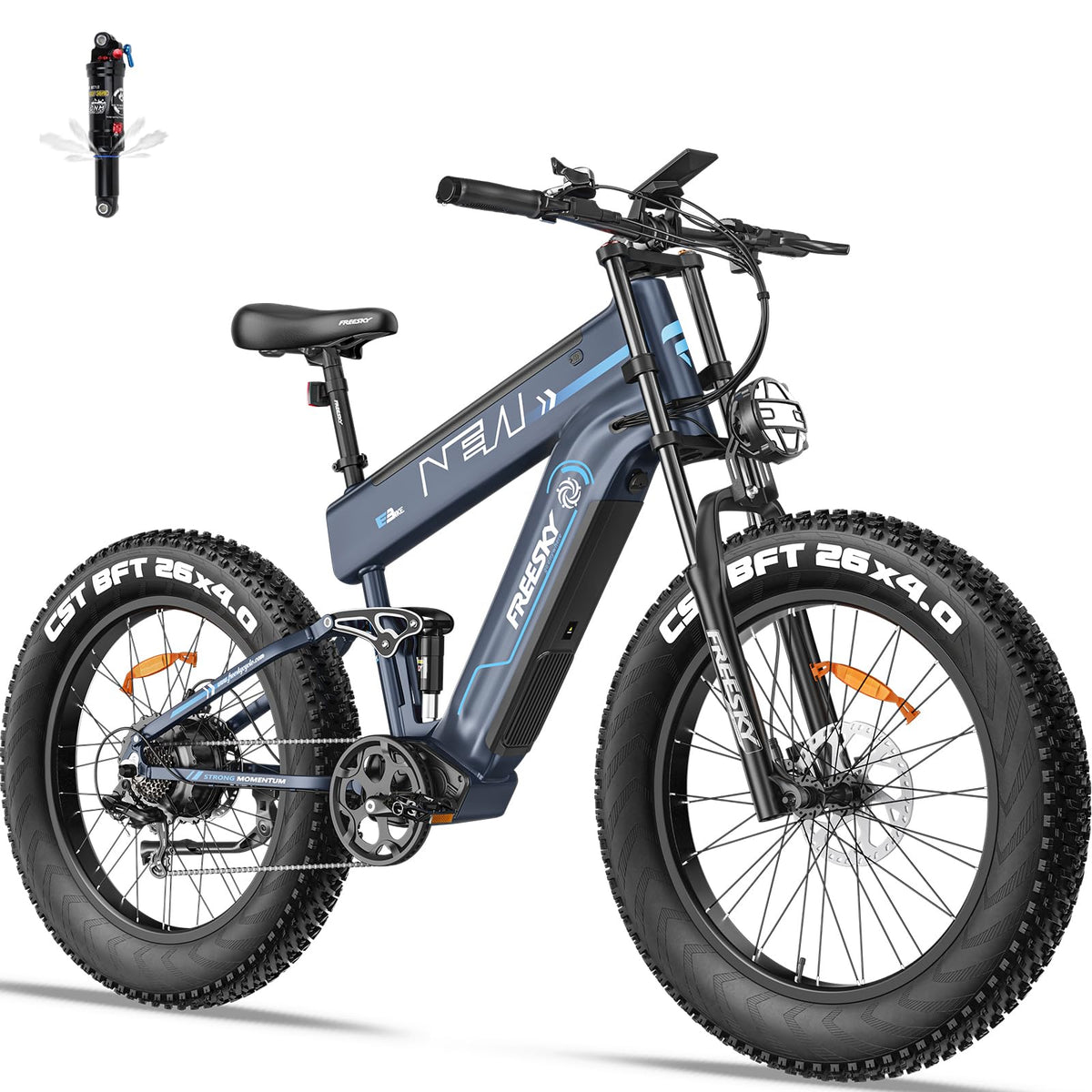 Side view of the FREESKY Alaska Electric fat tire e-bike
