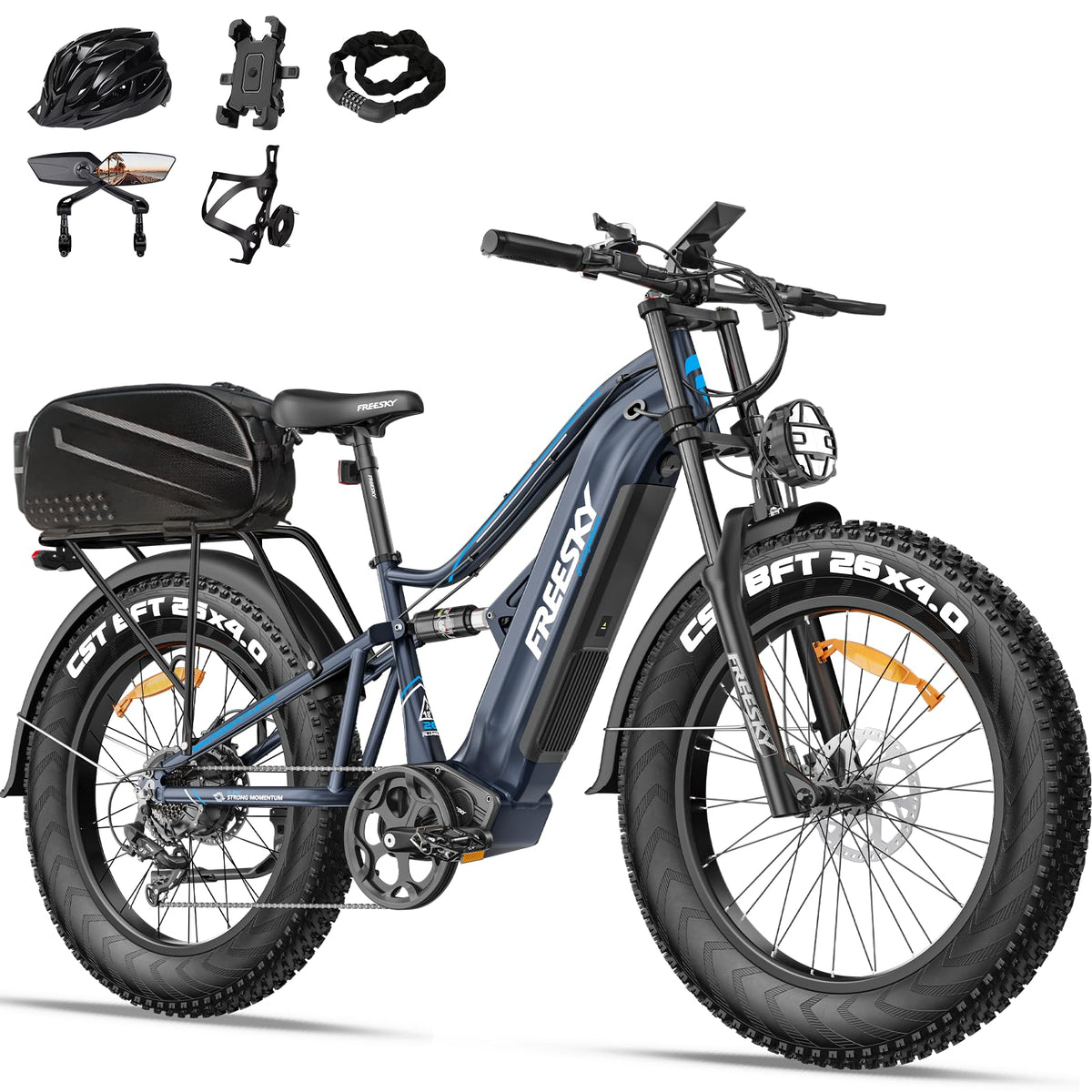 FREESKY Swift Horse Pro e-bike with included accessory kit