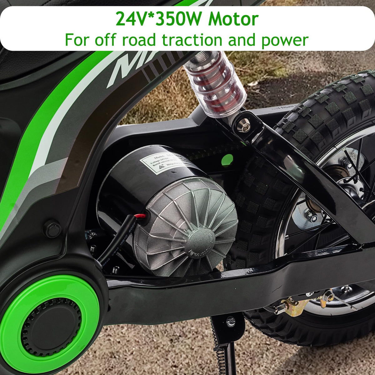 Garvee kids electric dirt bike riding photo