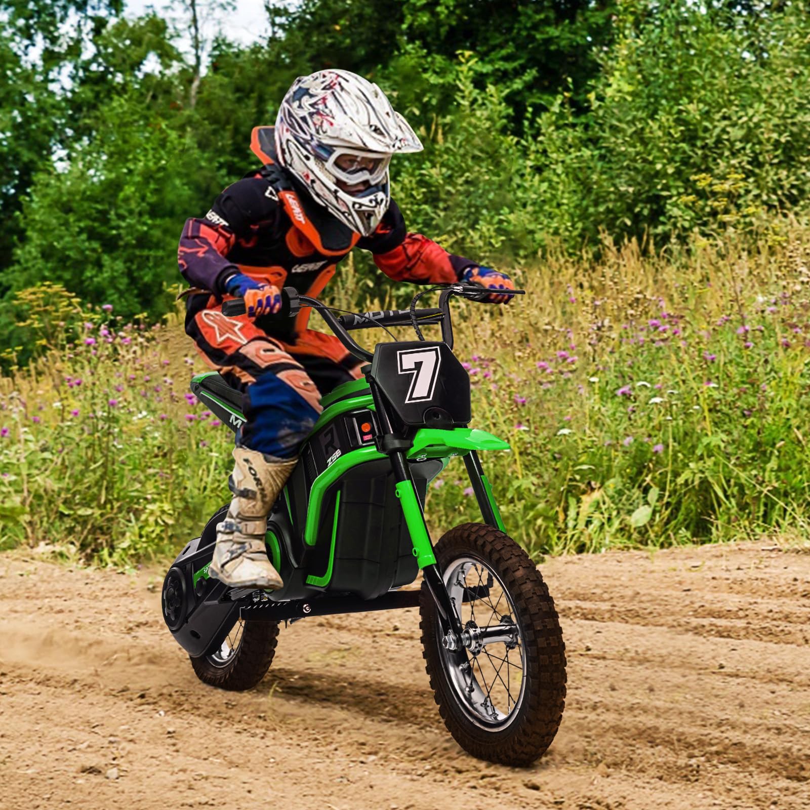 Garvee kids electric dirt bike front angle