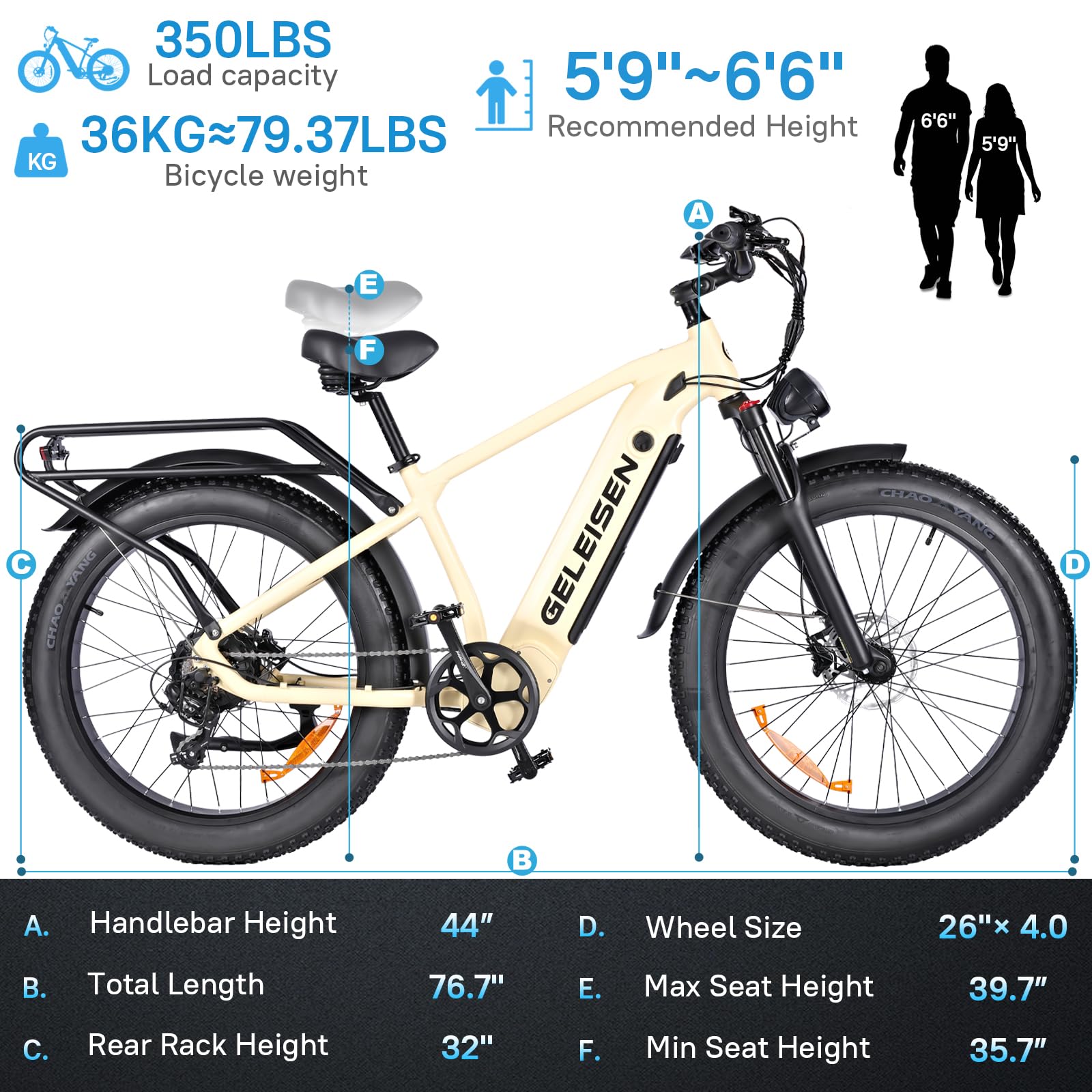 GELEISEN ME-60 Electric Bike Canada | Fat Tire E-Bike image 11
