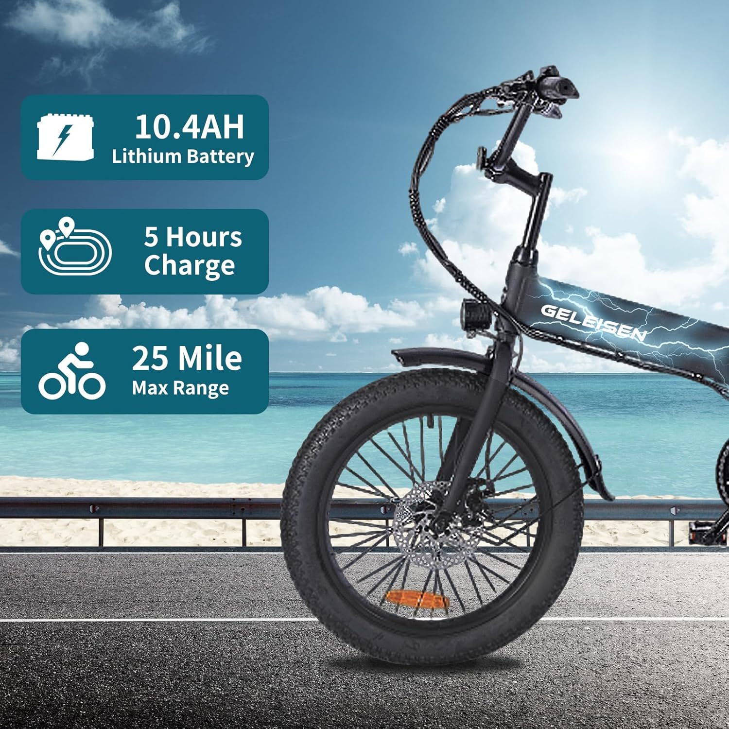 GELEISEN Folding Electric Bike PM-09 Canada | 350W Fat Tire image 1