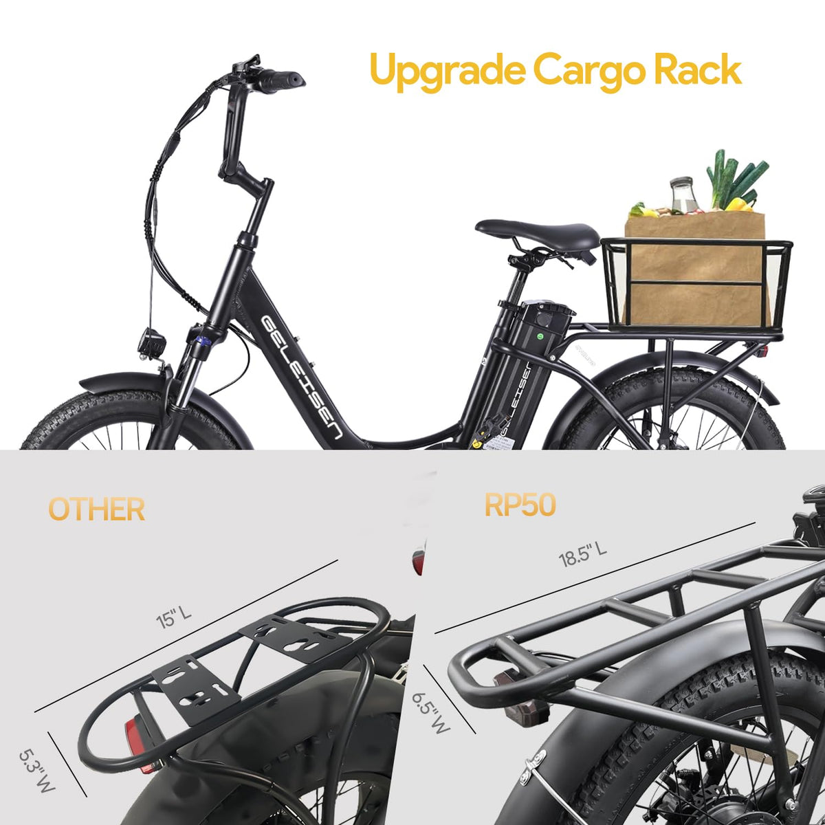 GELEISEN RP50 1000W Fat Tire E-Bike Canada image 17