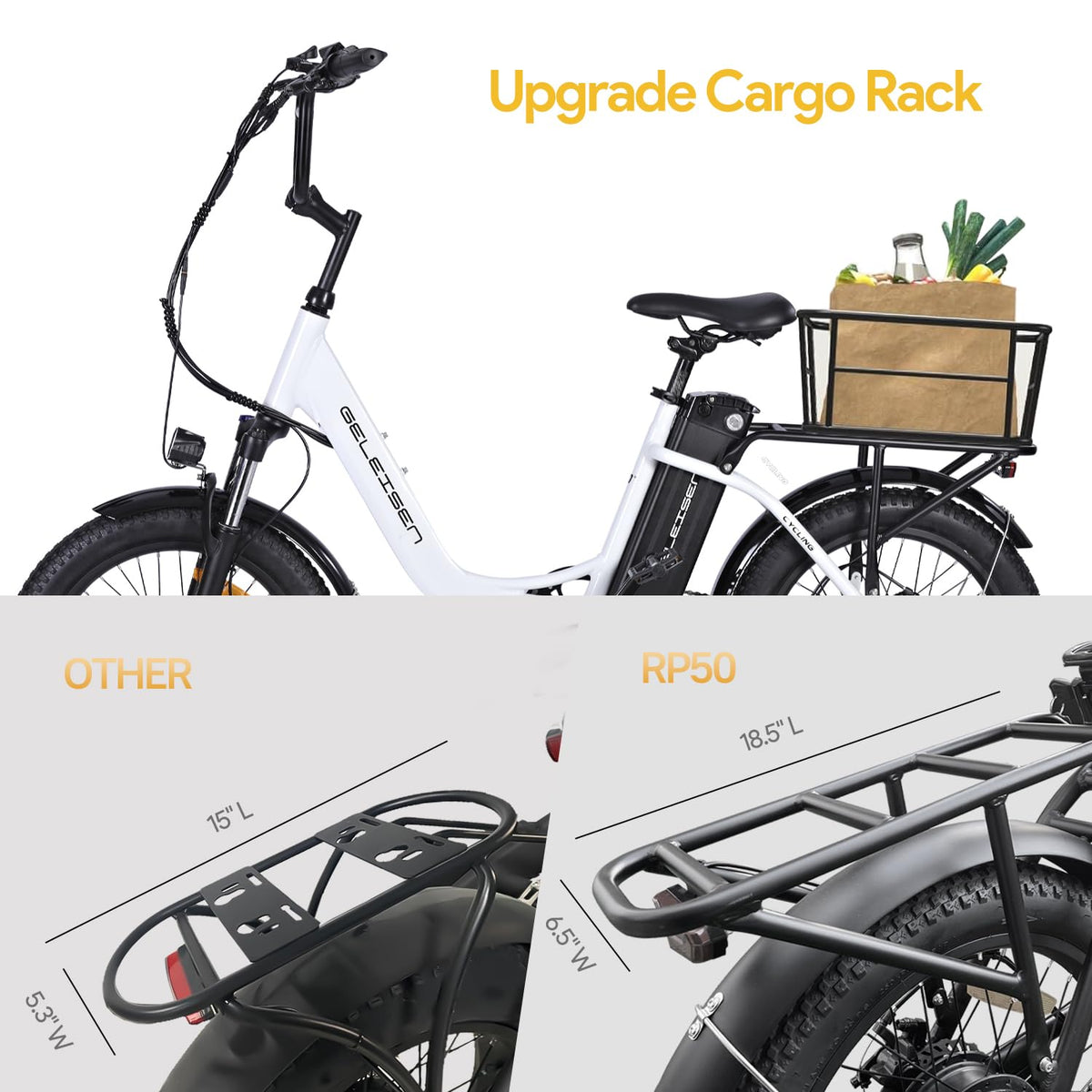 GELEISEN RP50 1000W Fat Tire E-Bike Canada image 28