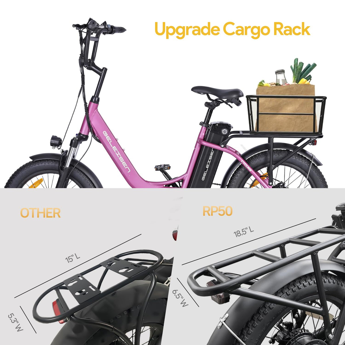 GELEISEN RP50 1000W Fat Tire E-Bike Canada image 33