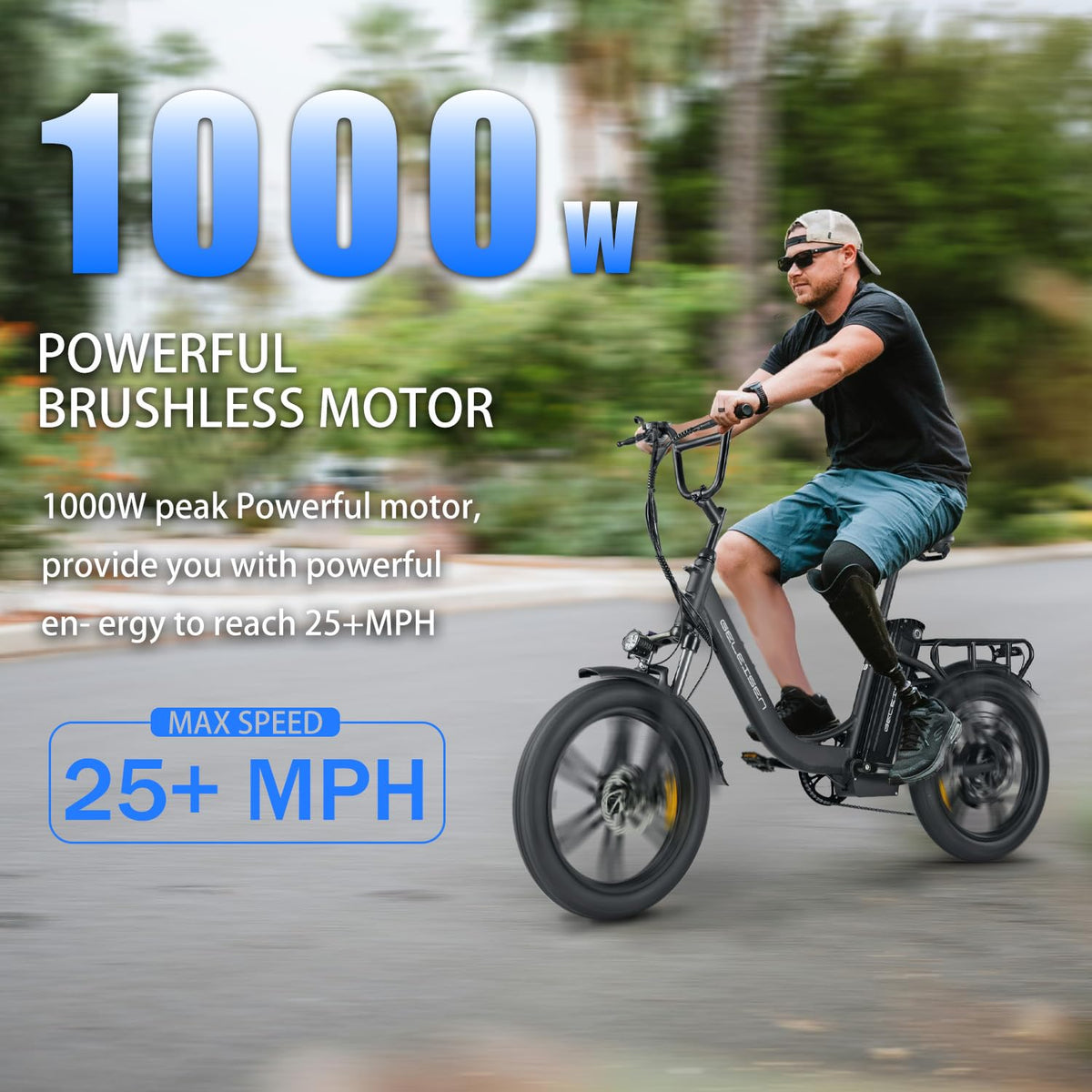 GELEISEN RP50 1000W Fat Tire E-Bike Canada image 34