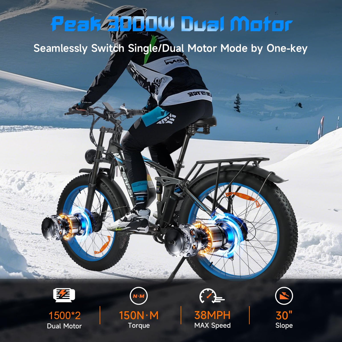 GERPSI dual motor ebike battery bay detail