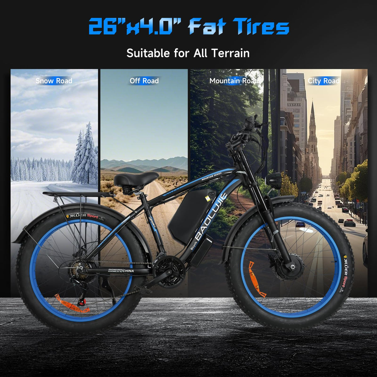 GERPSI dual motor ebike outdoor riding angle